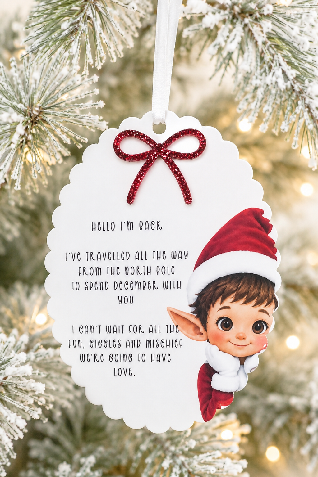 Scalloped Elf Arrival - Digital Download