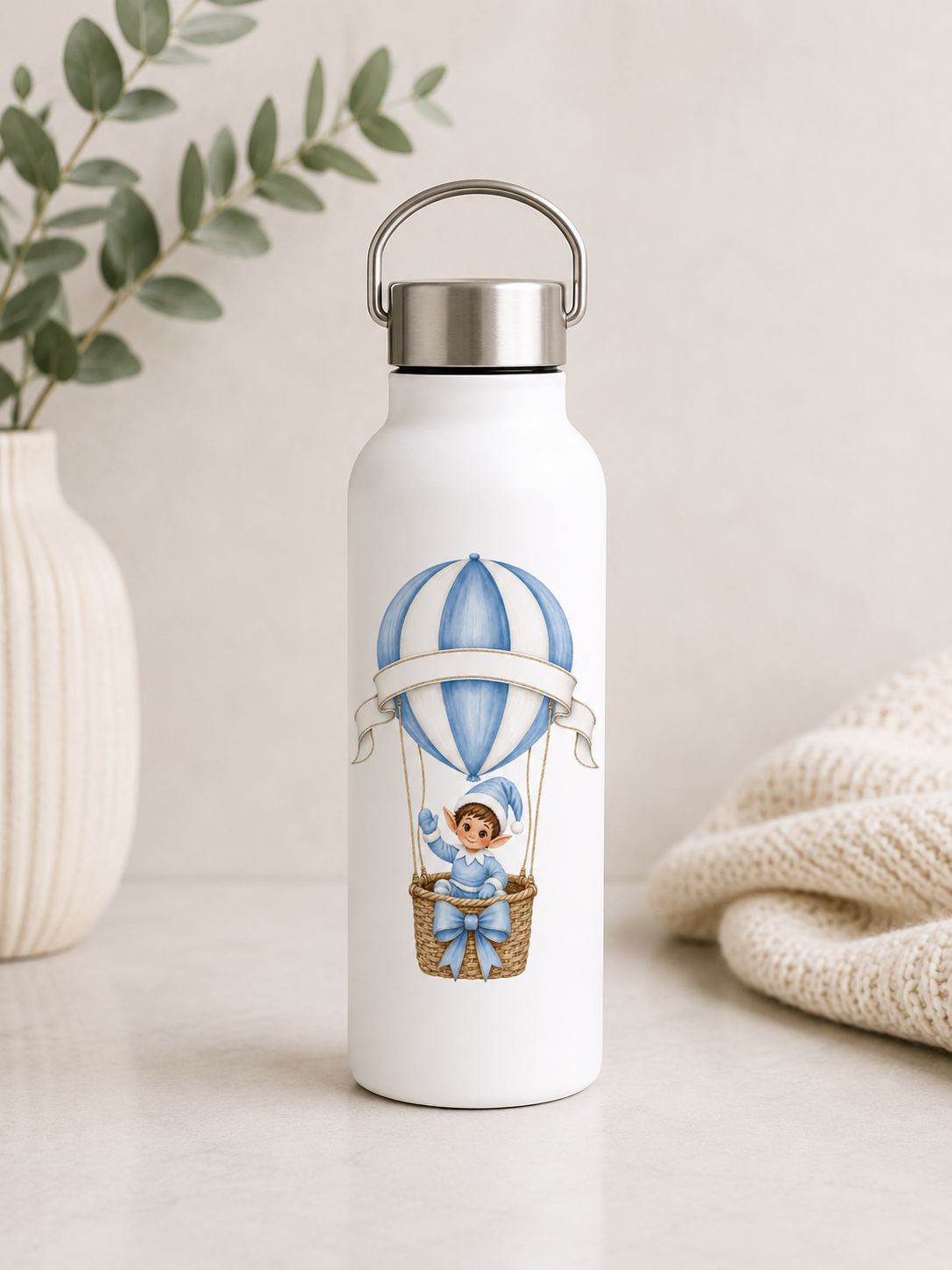 Hot Air Ballon Elf Blue - UV DTF Transfer