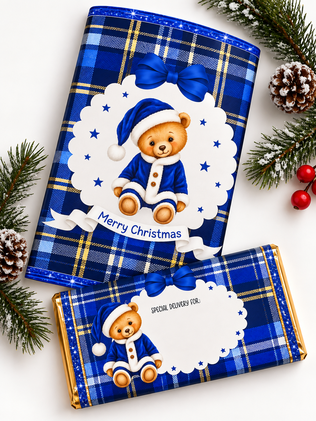 Christmas Bear Wrappers - Digital Download